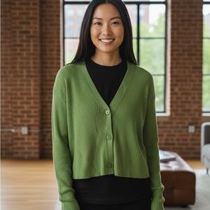 Abercrombie & Fitch Olive Green Women's Cardigan
